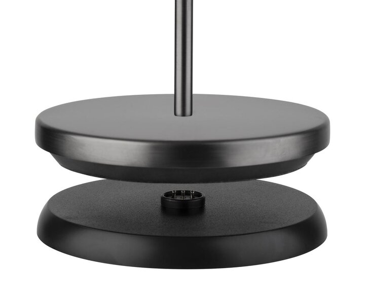 M&T Table lamp rechargable  " Josef " Gunmetal height 30 cm