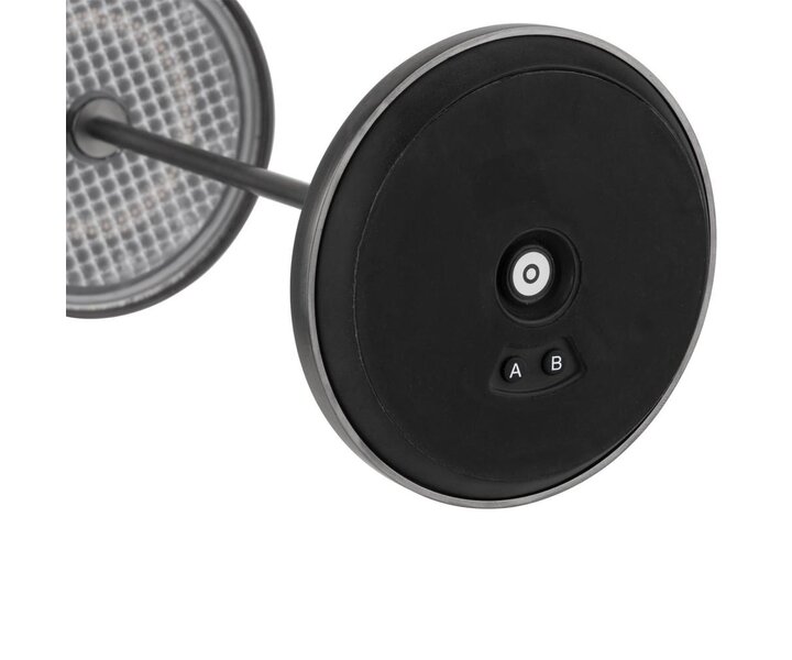 M&T Tafellamp oplaadbaar " Josef "  Gunmetal zwart hoogte 30 cm