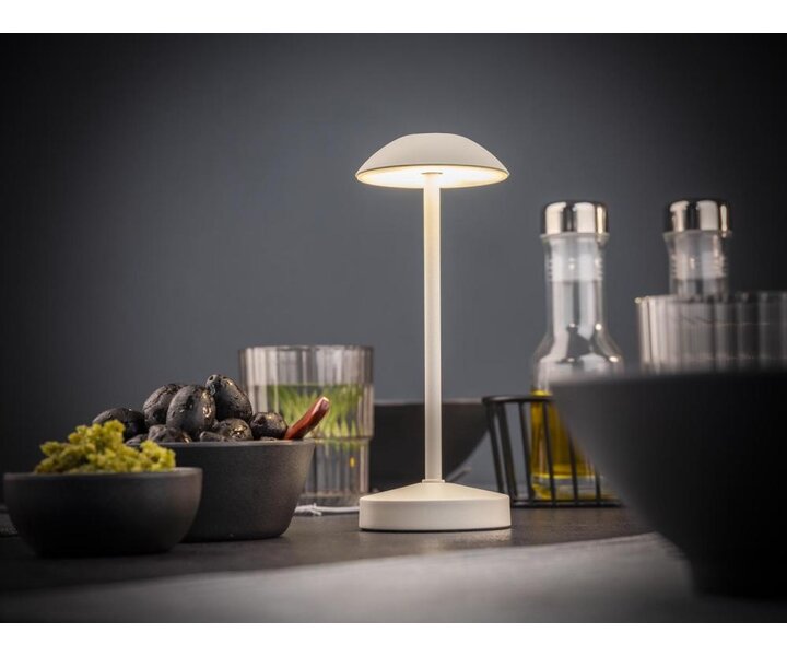 M&T Table lamp rechargable  " Alav " whisper white height 20 cm