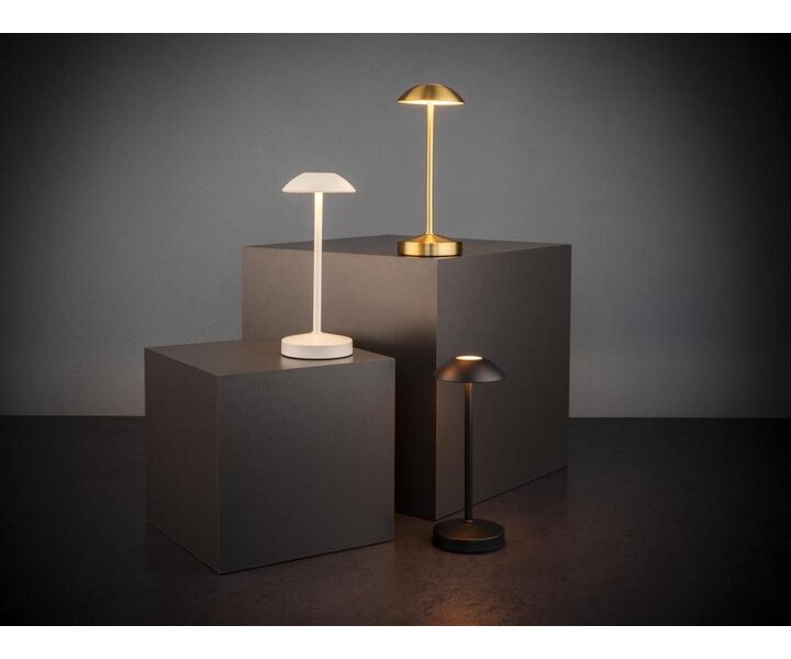 M&T Lampe de table rechargable " Alav  "  noire  hauteur 20 cm