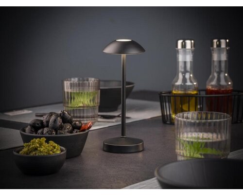 M&T Table lamp rechargable  " Alav " black height 20 cm