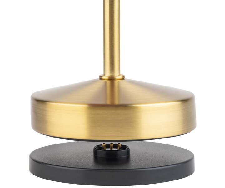 M&T Table lamp rechargable  " Alav " gold look height 20 cm