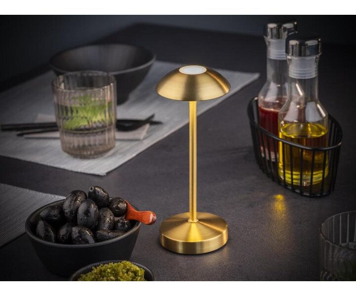 M&T Lampe de table rechargable " Alav  "  couleur doré 20 cm