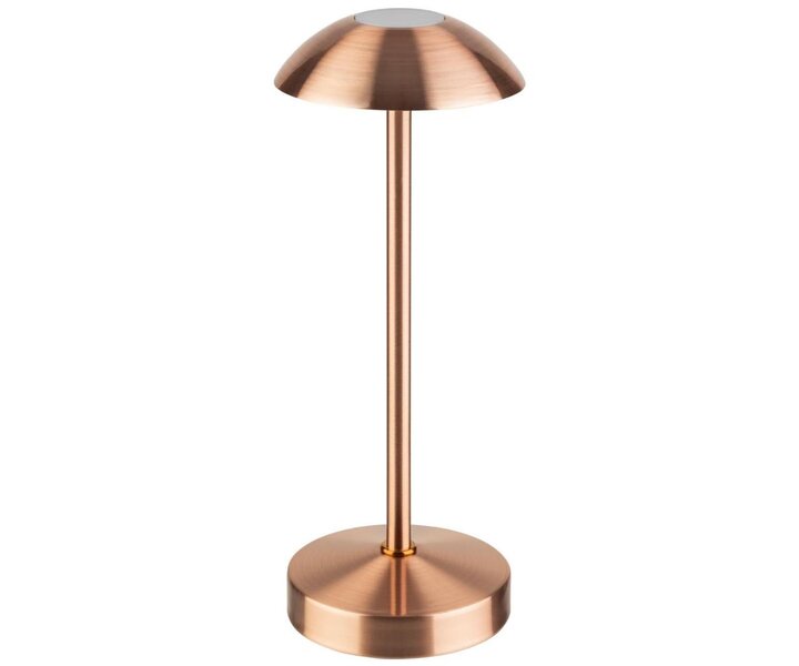 M&T Table lamp rechargable  " Alav " copper look height 20 cm