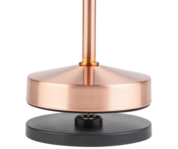 M&T Table lamp rechargable  " Alav " copper look height 20 cm