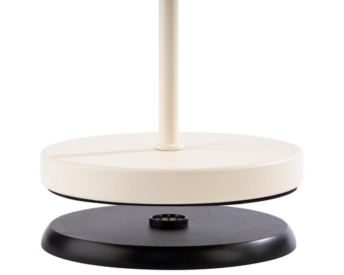 M&T Table lamp rechargable  " Merle " whisper white height 30,5 cm