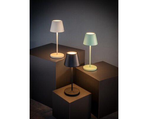 M&T Table lamp rechargable  " Merle " black height 30,5 cm