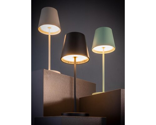 M&T Tafellamp oplaadbaar " Merle  " zwart hoogte 30,5 cm