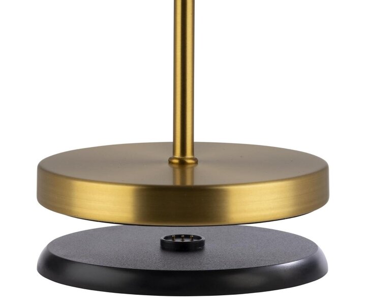 M&T Table lamp rechargable  " Merle " gold color height 30,5 cm