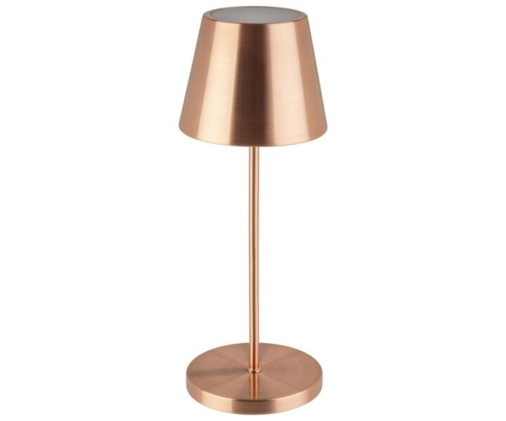 M&T Lampe de table rechargable " Merle "  couleur cuivre hauteur 30,5 cm