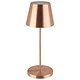 M&T Lampe de table rechargable " Merle "  couleur cuivre hauteur 30,5 cm