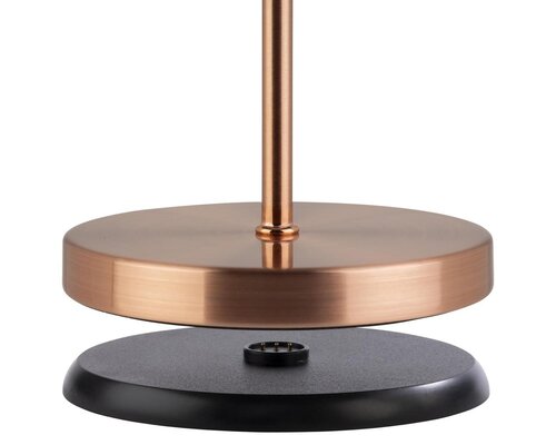 M&T Lampe de table rechargable " Merle "  couleur cuivre hauteur 30,5 cm