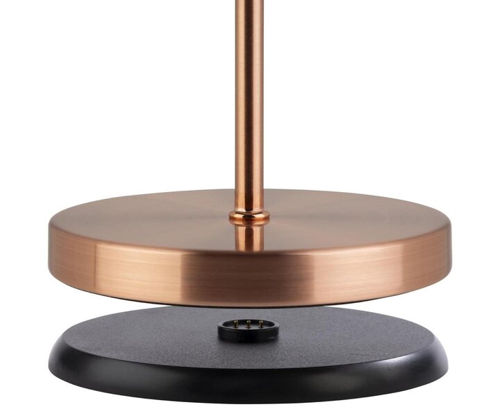 M&T Table lamp rechargable  " Merle " copper color height 30,5 cm