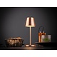 M&T Tafellamp oplaadbaar " Merle  " koper look hoogte 30,5 cm