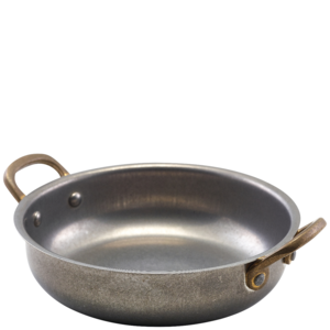 M&T Serving dish round with 2 handles 19,5cm diameter vintage - stonewashed finish