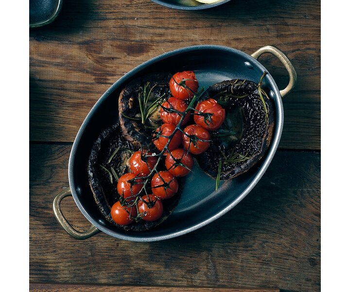 M&T Serving oval with 2 handles 16,5 x 12,5 cm vintage - stonewashed finish