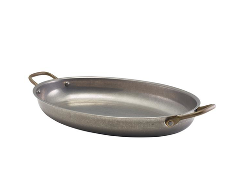 M&T Serving oval with 2 handles 24,5 x 17,5 cm vintage - stonewashed finish