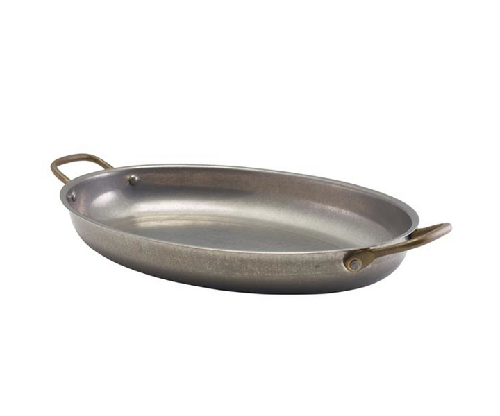 M&T Serving oval with 2 handles 34 x 23 cm vintage - stonewashed finish