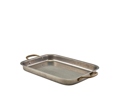 M&T Serving  rectangular with 2 handles  32,5 x 23,5 cm vintage - stonewashed finish