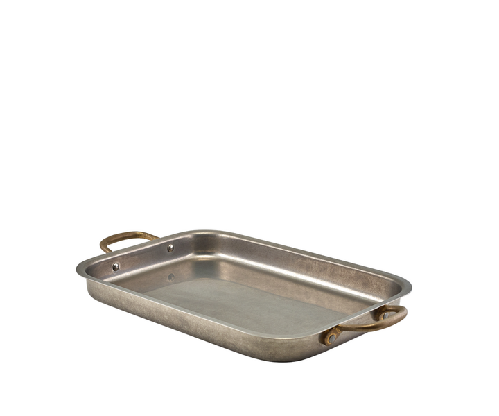 M&T Serveerpan rechthoekig met 2 oren 32,5 x 23,5 cm vintage - stonewashed  uitvoering
