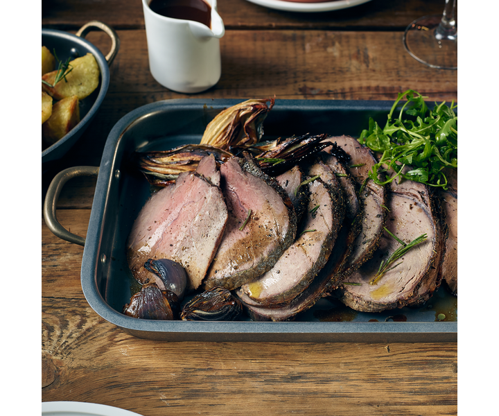 M&T Serving  rectangular with 2 handles  32,5 x 23,5 cm vintage - stonewashed finish