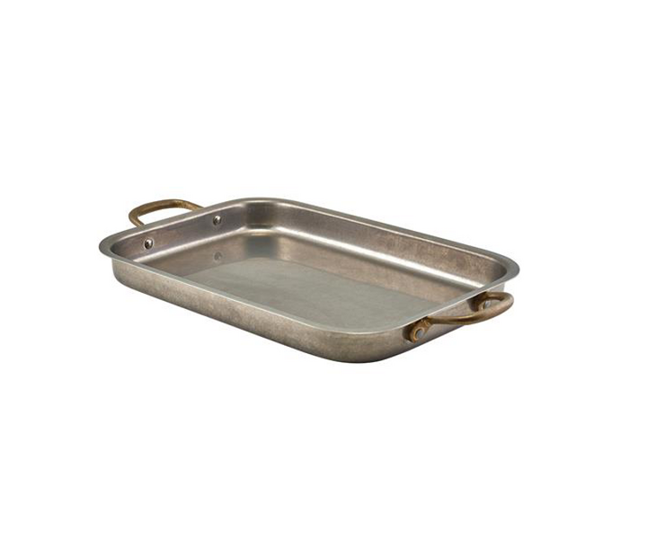 M&T Serveerpan rechthoekig met 2 oren 32,5 x 23,5 cm vintage - stonewashed  uitvoering