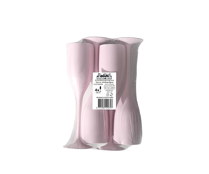 M&T Reusable champagne flute 150 ml  - Pink
