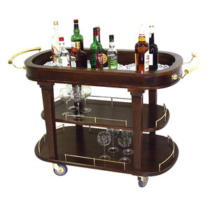 M&T Bar- & digestif wagen met koperen accenten