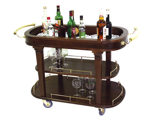 M&T Bar - and liquor trolley  with copper accents