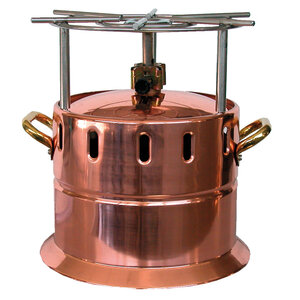 M&T Flambé gas heater copper and brass handles