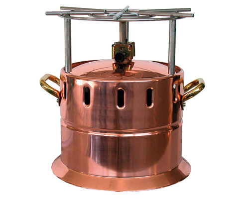 M&T Flambé gas heater copper and brass handles