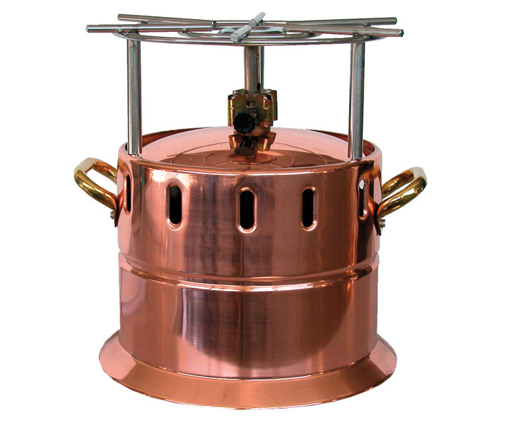 M&T Flambé gas heater copper and brass handles