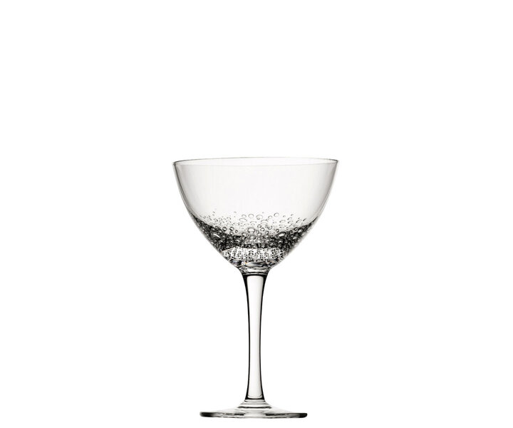 UTOPIA  Champagne - and Martini Cocktail glass 18 cl with bubbles effect  " BOTANIST "