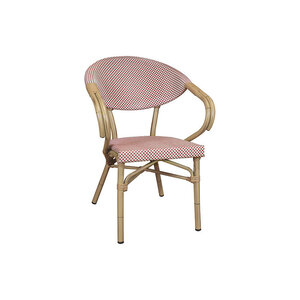 M&T Stoel voor binnen - en buitengebruik wit/rood  " Paris Concorde "