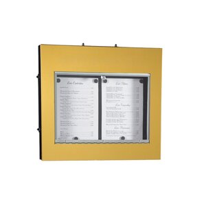 M&T Porte-menu A3 en acier inoxydable doré