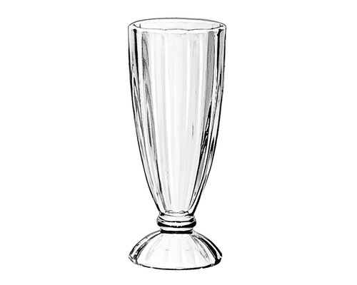 LIBBEY  Ijscoupe - Milkshake - smoothie - Cocktail glas 35 cl  " Shake shake shake "