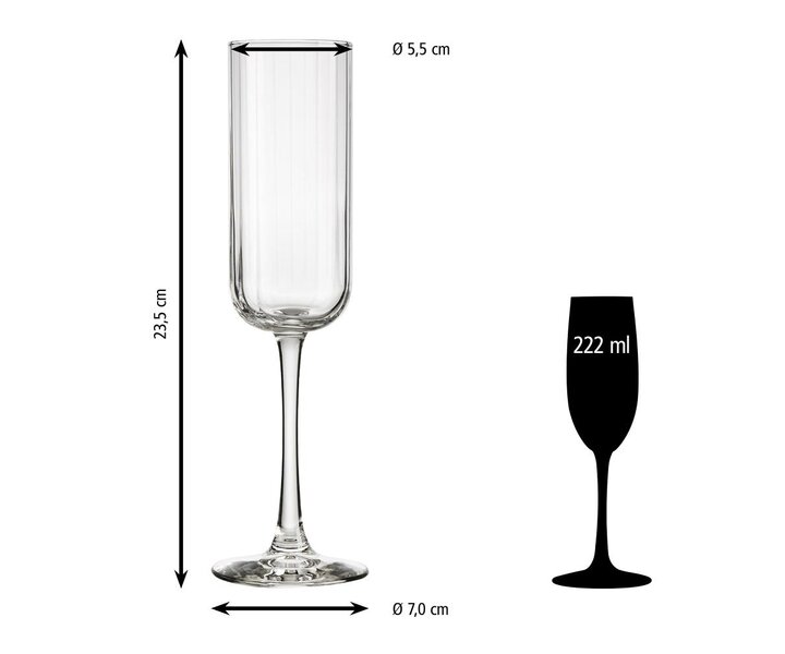 LIBBEY  Flûte à cocktail & champagne 22 cl  " Linear "
