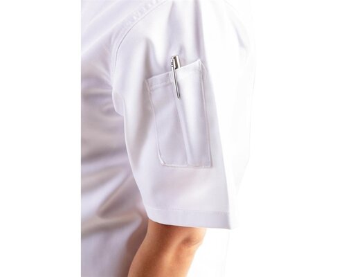 M&T Whites Chicago unisex chef's jacket short sleeve white