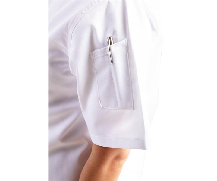 M&T Veste de cuisine mixte Whites Chicago manches courtes blanche