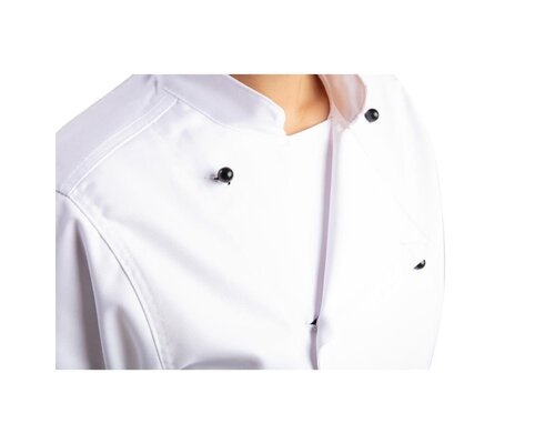 M&T Whites Chicago unisex koksbuis korte mouw wit