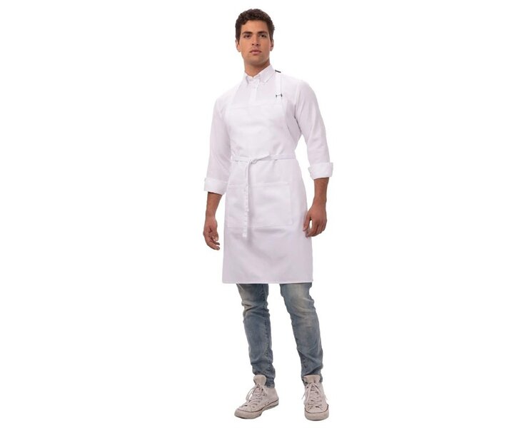 M&T Tablier bavette Chef Works blanc