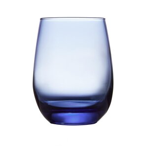 LIBBEY  Water- wine  goblet  45 cl " Stemless "  blue