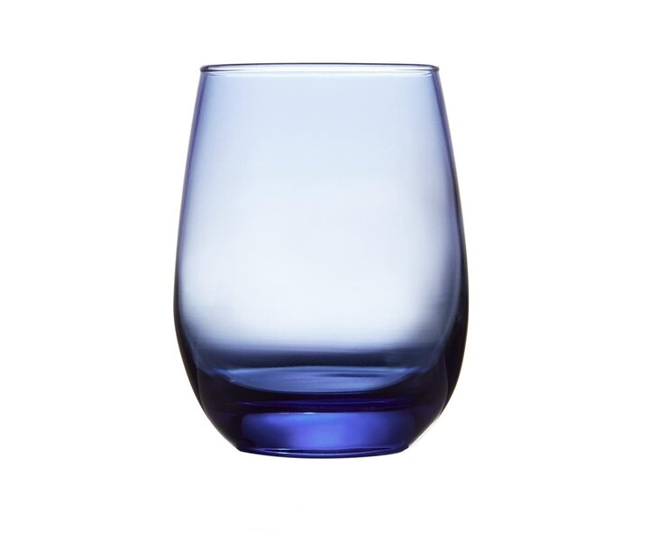 LIBBEY  Water- wijnglas 45 cl   "Stemless "  blauw