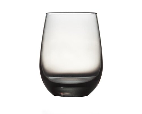LIBBEY  Water- wine  goblet  45 cl " Stemless "  smoke grey