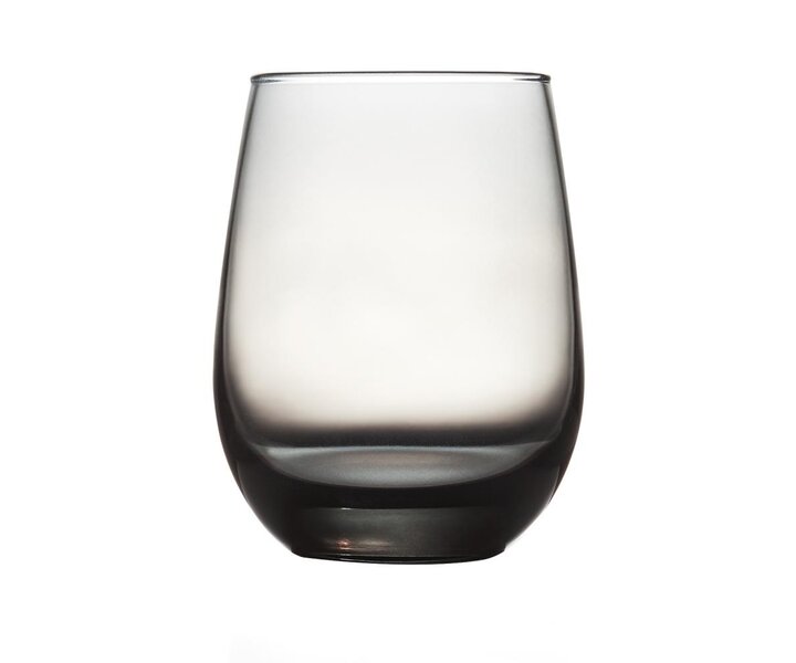 LIBBEY  Water- wine  goblet  45 cl " Stemless "  smoke grey