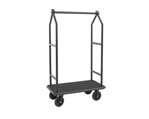 M&T Luggage trolley "  Full black "   with black  carpet