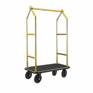 M&T Luggage trolley "  Gold  "   with black  carpet