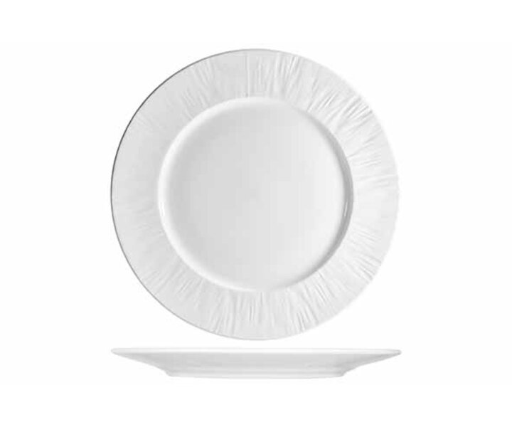PROOF Porcelain  Flat plate 27 cm  " Pure White