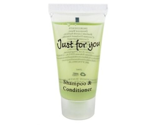 M&T Tube 20 ml shampoo & conditionner " Just for you " doos met 100 tubes