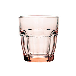 BORMIOLI ROCCO  Water - & softdrink glas 27 cl  Perzik kleur " Rock Bar Lounge "